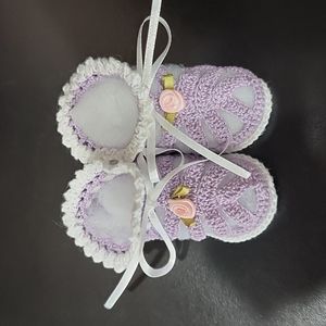 Newborn Crocheted Baby Booties